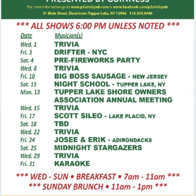 July 2026 Events Calendar