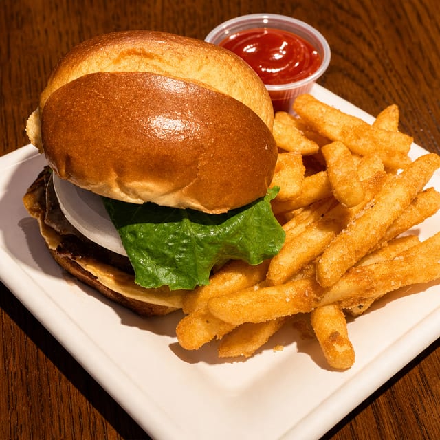Black Angus Burger.
